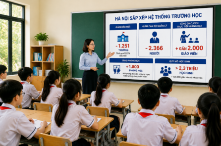 Hà Nội giảm 2.366 cán bộ quản lý sau sắp xếp trường 