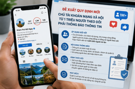 Chủ tài khoản mạng xã hội từ 1 triệu người theo dõi có thể phải khai thông tin 