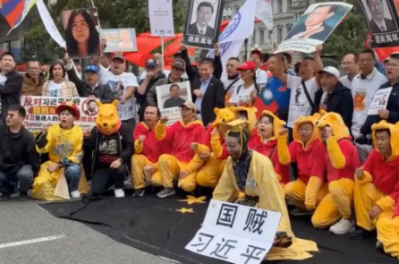 VIDEO: “Đội Winnie” xuất hiện phản đối ông Tập Cận Bình tại Washington