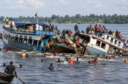 2 tàu đâm nhau trên sông Congo, ít nhất 30 người chết, hàng chục người mất tích