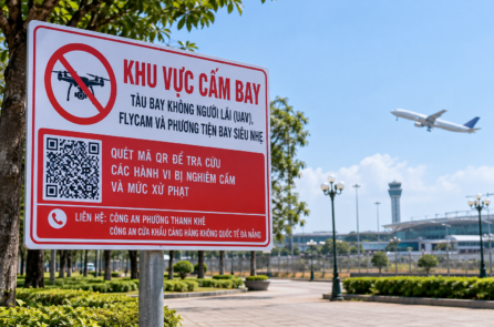 Đà Nẵng cắm biển cấm flycam quanh sân bay, cảnh báo phạt tới 40 triệu đồng